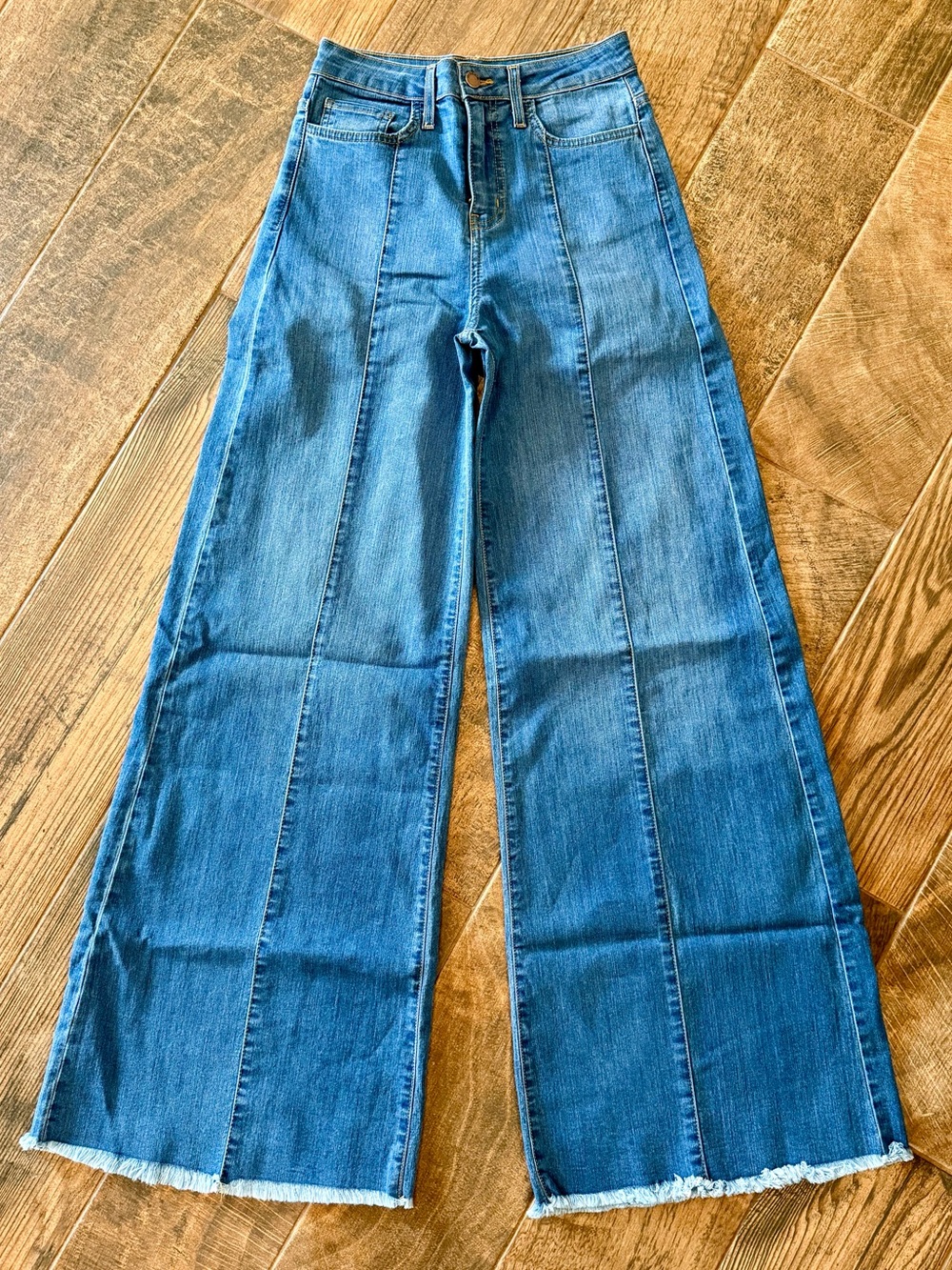 O2 Denim High Waist Wide Leg Jeans